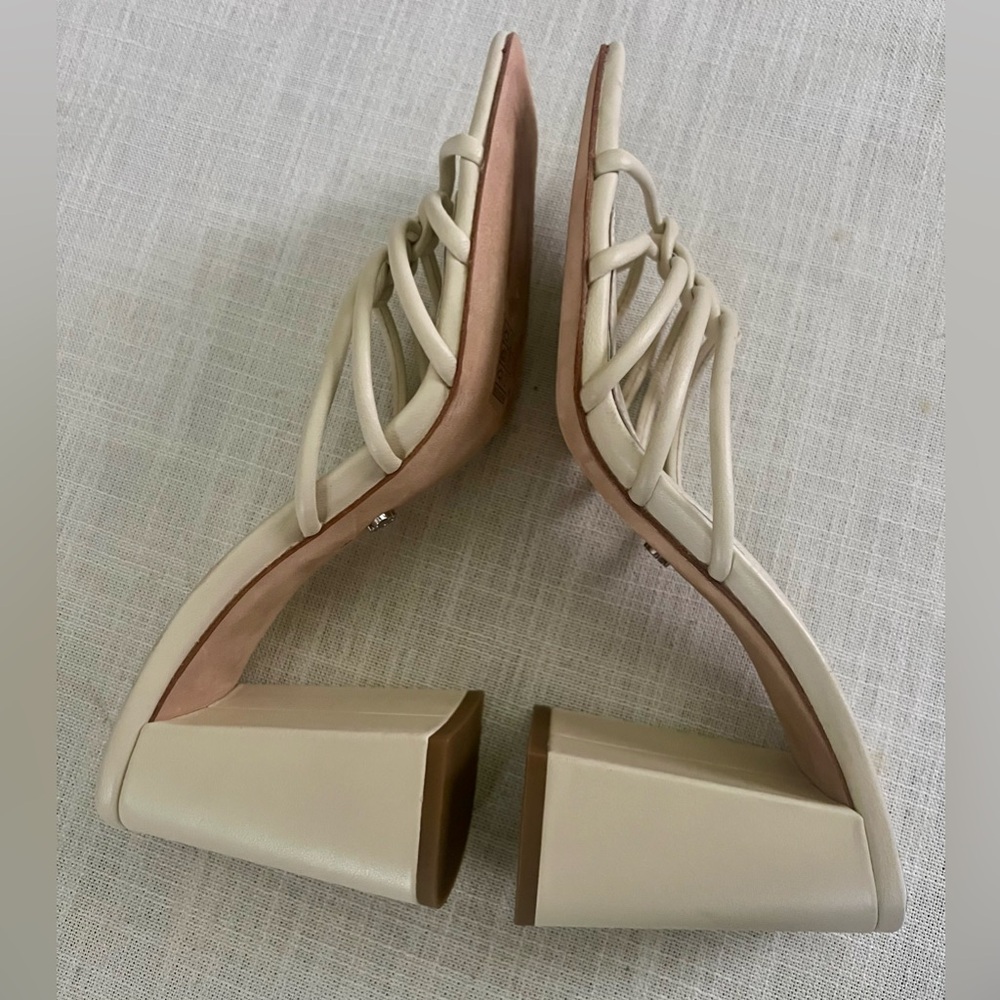 PAIGE “Becca” Slip On Strappy High Heel Sandals, Bone, Size US 9, NWOB. - Picture 3 of 11